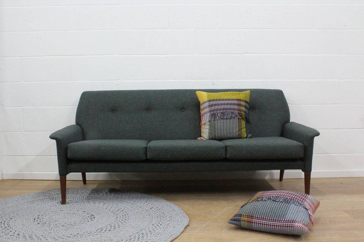 Mid-Century Modern Danish Midcentury Hans Olsen Three Seat Sofa, Full Restored