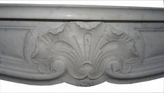 19th Century Antique Carrara Marble Fireplace