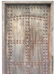 Very Decorative 19th Century Hand-Carved, Hardwood Indian Door