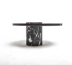 Low Black Marble Table by La Chance
