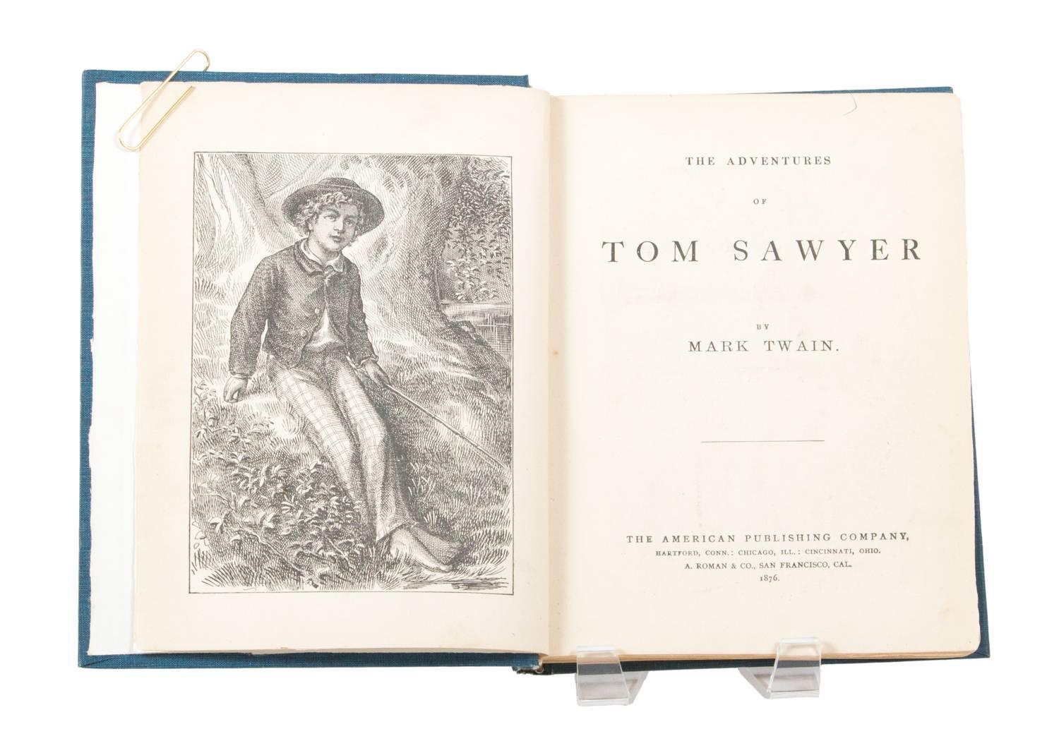 Late 19th Century Adventures of Tom Sawyer by Mark Twain, First Edition