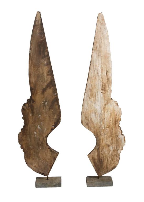 Pair of 19th Century Spanish Carved Giltwood Wings at 1stDibs