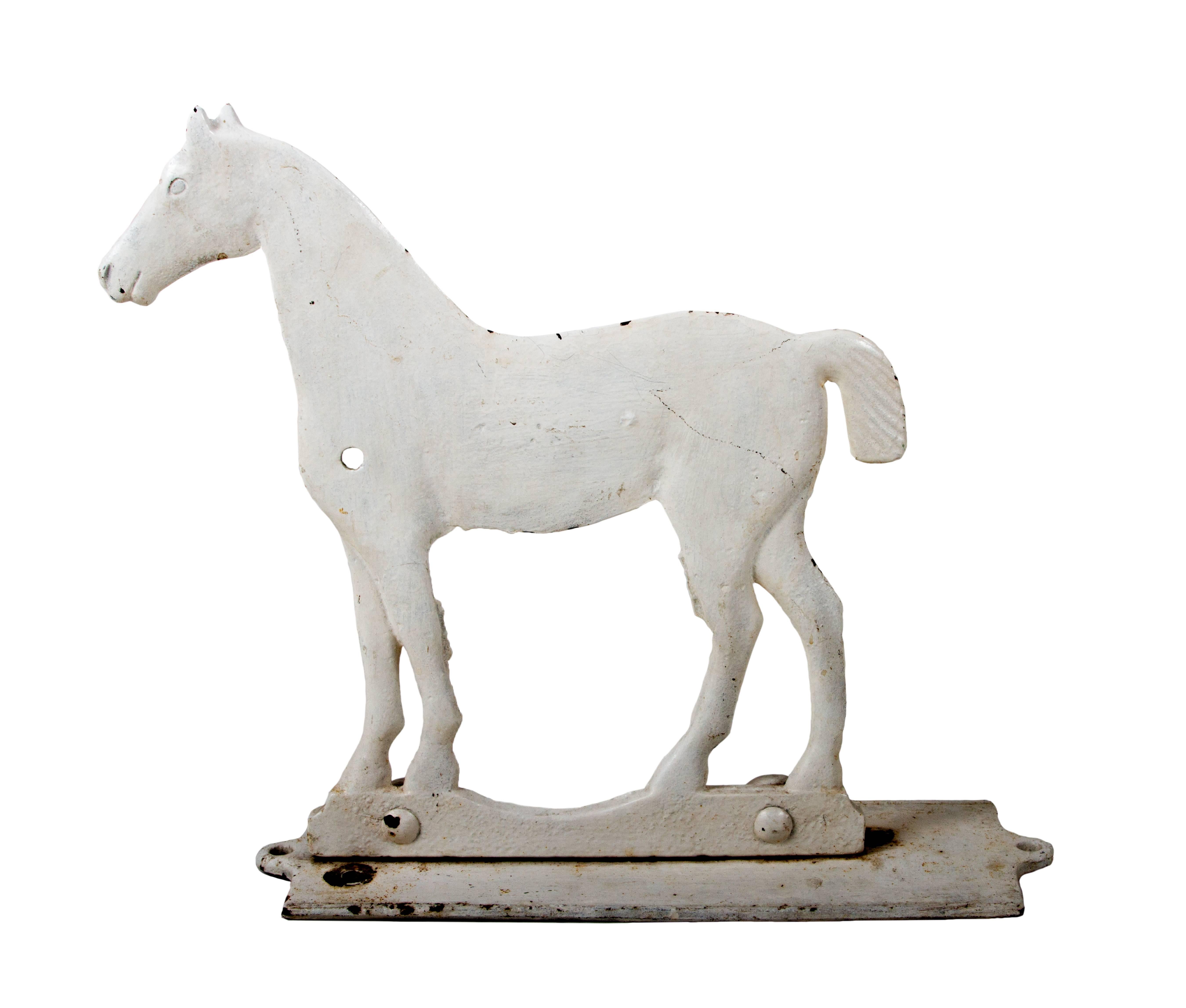 White horse Victorian windmill weight.
Cast iron
by Dempster Mill, MFG
Beatrice, Nebraska.

 