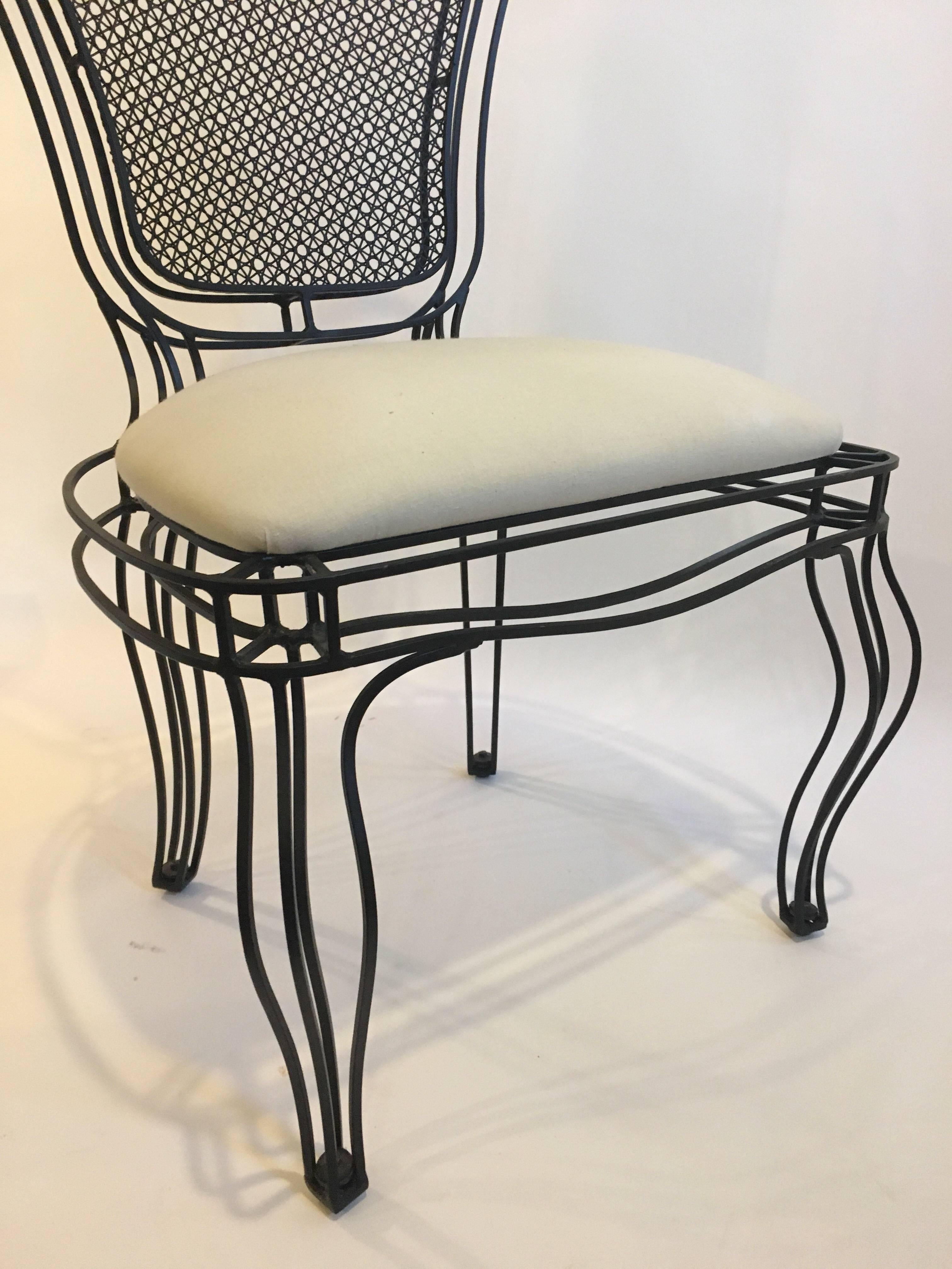XXIe siècle et contemporain Casamidy chaises Manchez en fer poudré noir en vente