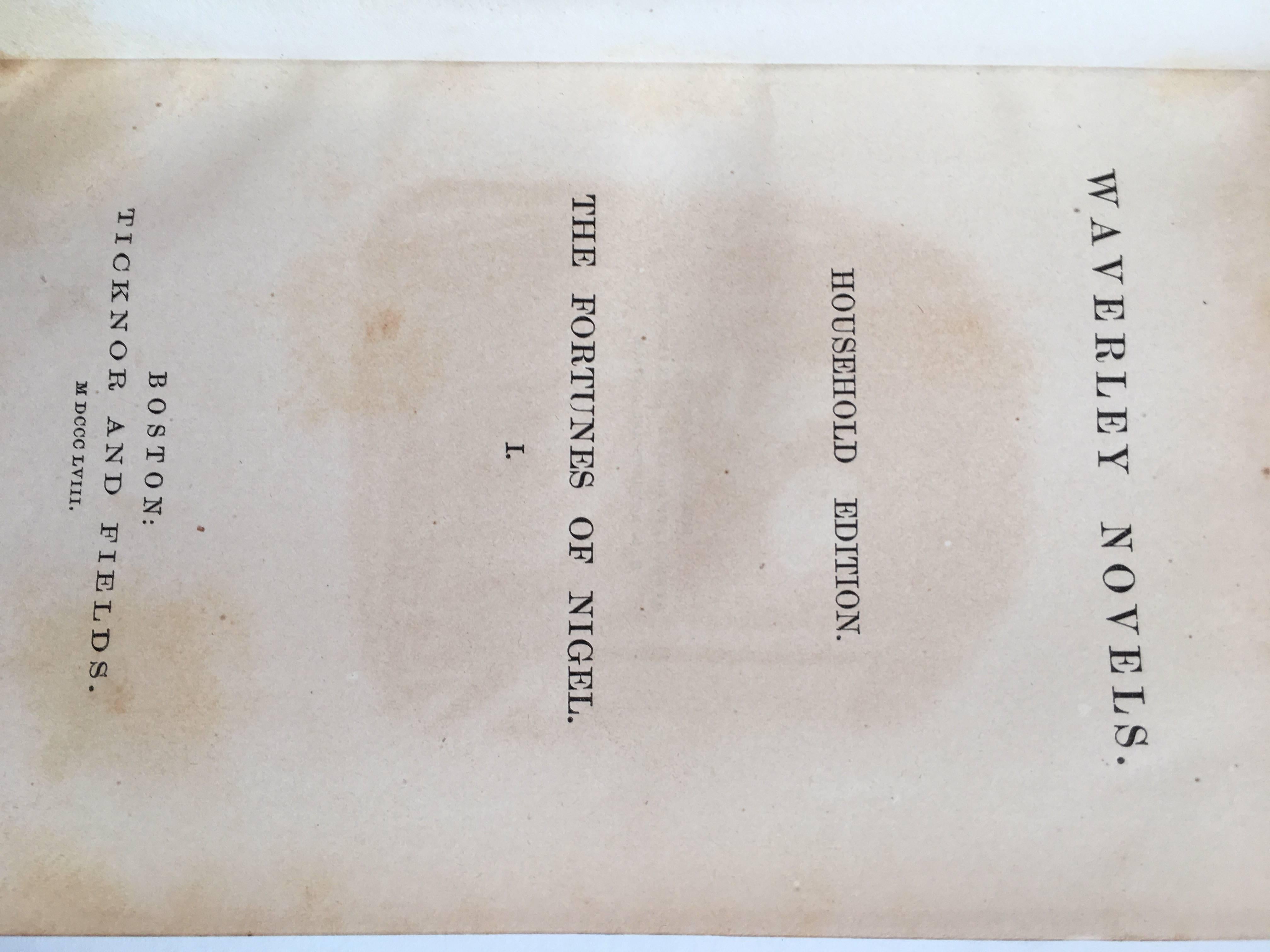 Romans de Waverley en 50 volumes de Sir Walter Scott, Boston, 1857 en vente 1
