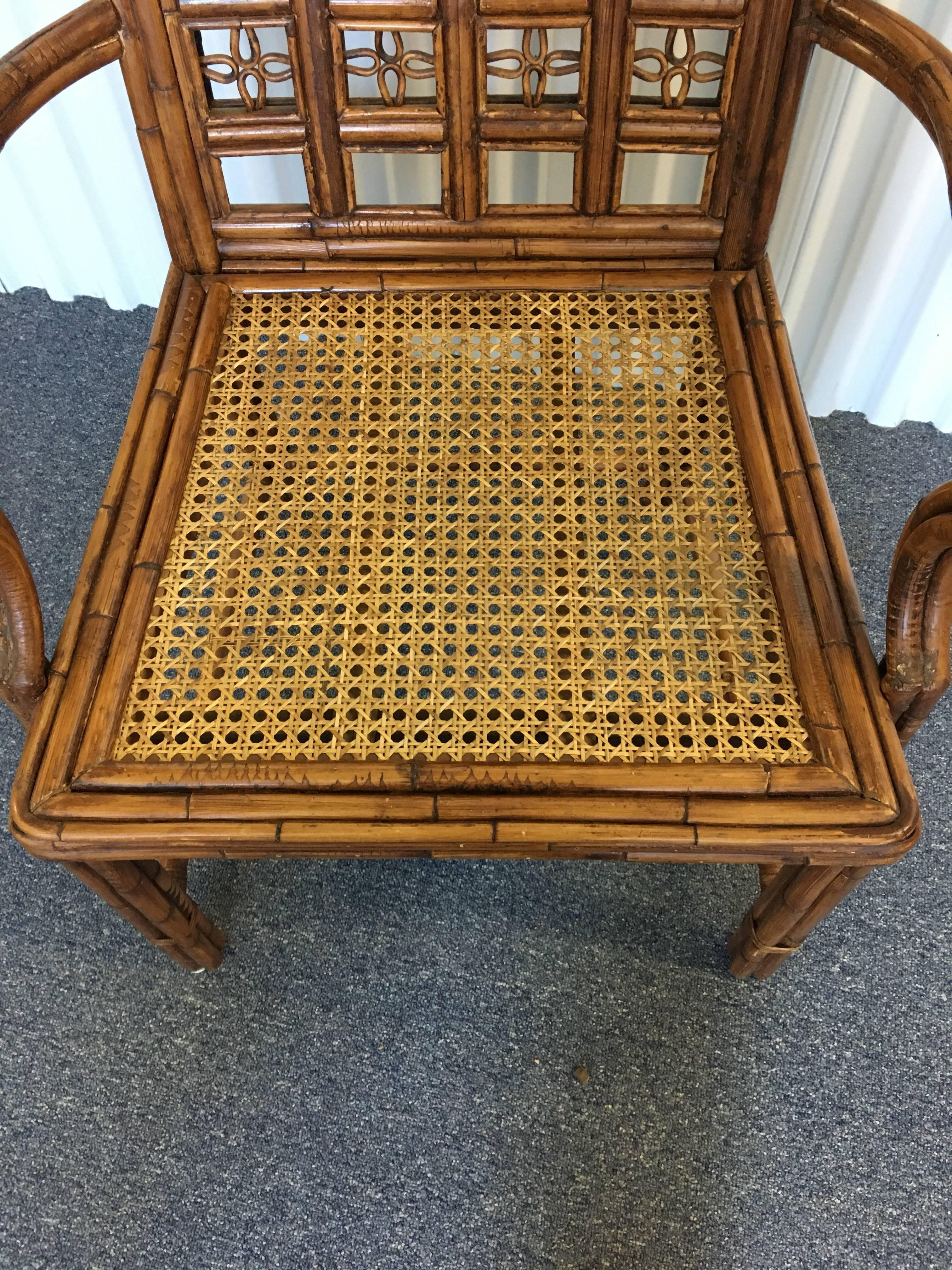 American Gothic Style Rattan Armchair