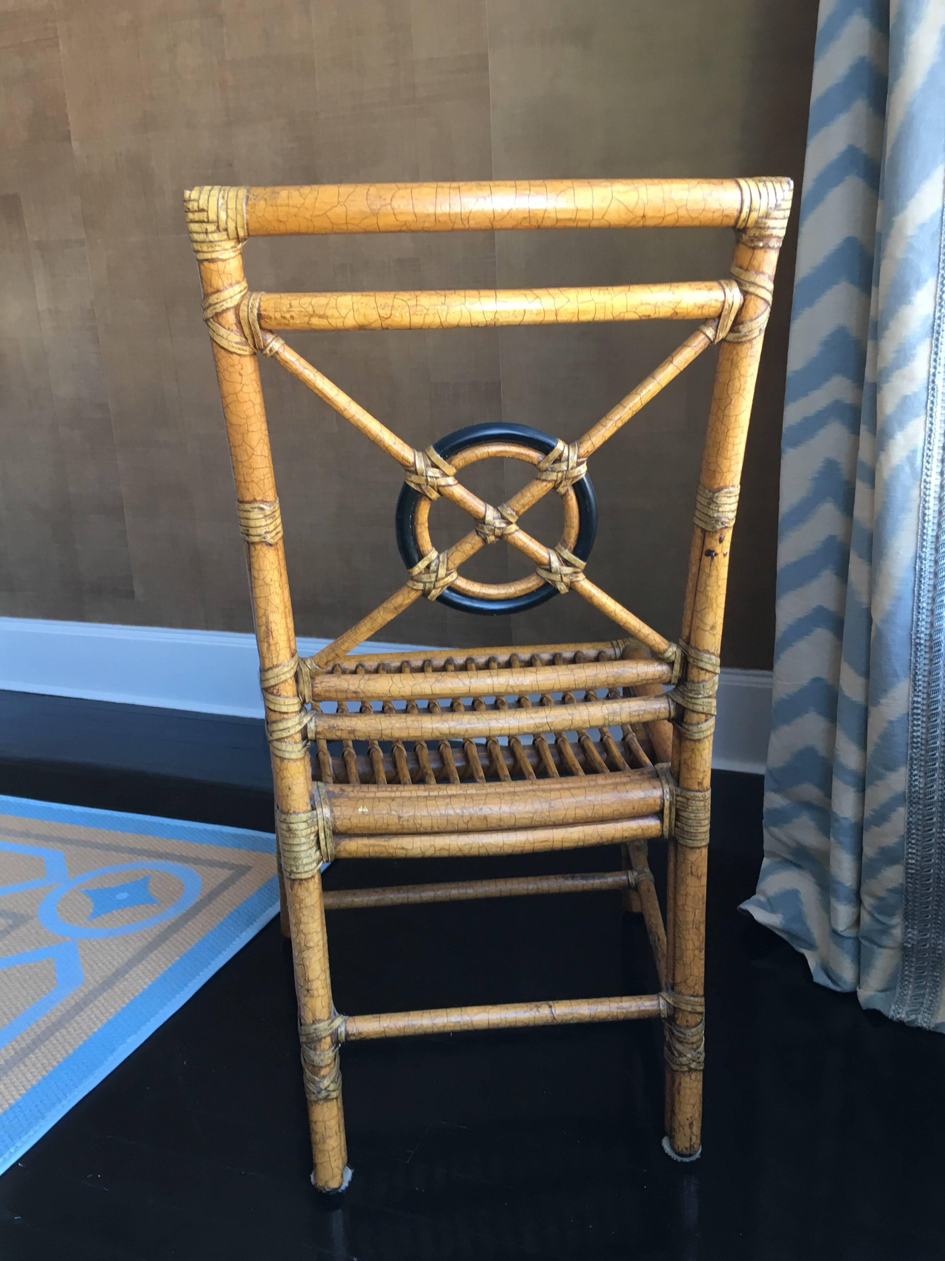 20th Century Set of Ten 'Target' Rattan Dining Chairs by McGuire