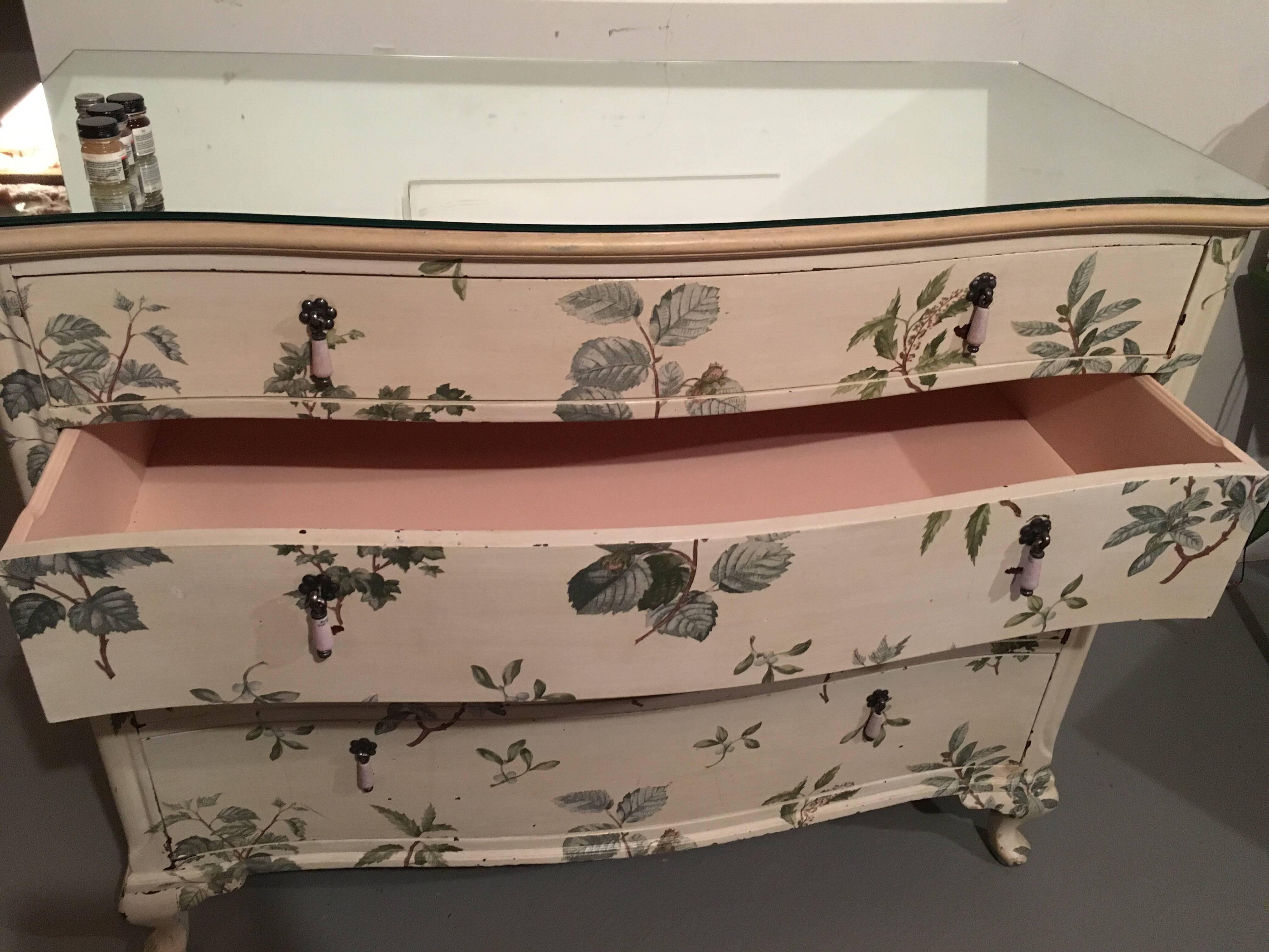 American Découpage Chest of Drawers