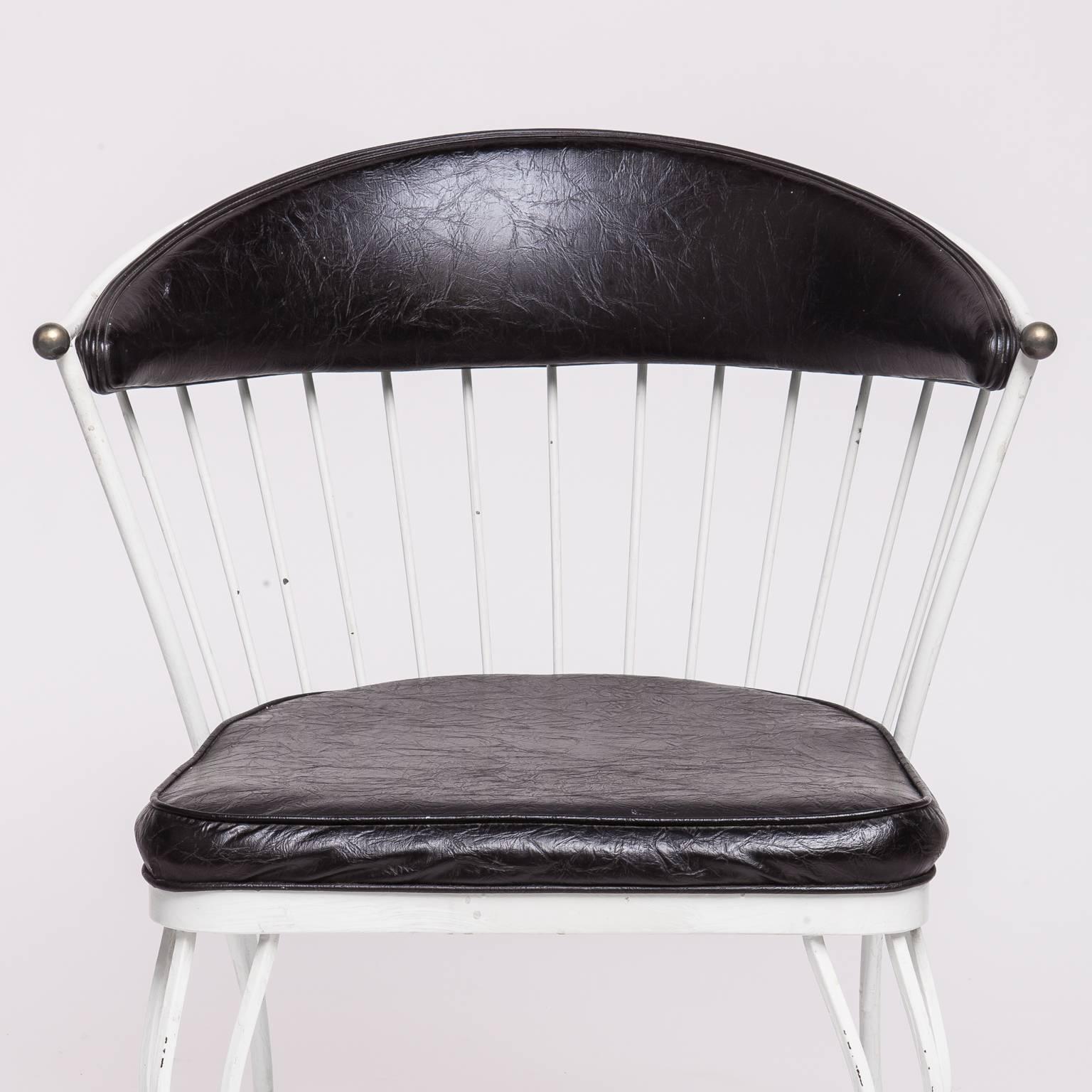 American Set of Four Mid-Century Wrought Iron Chairs