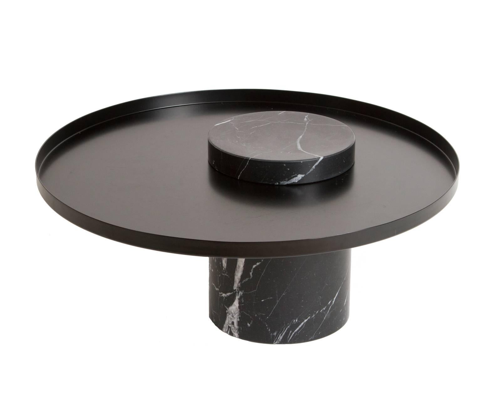 Low Black Marble Table by La Chance 3
