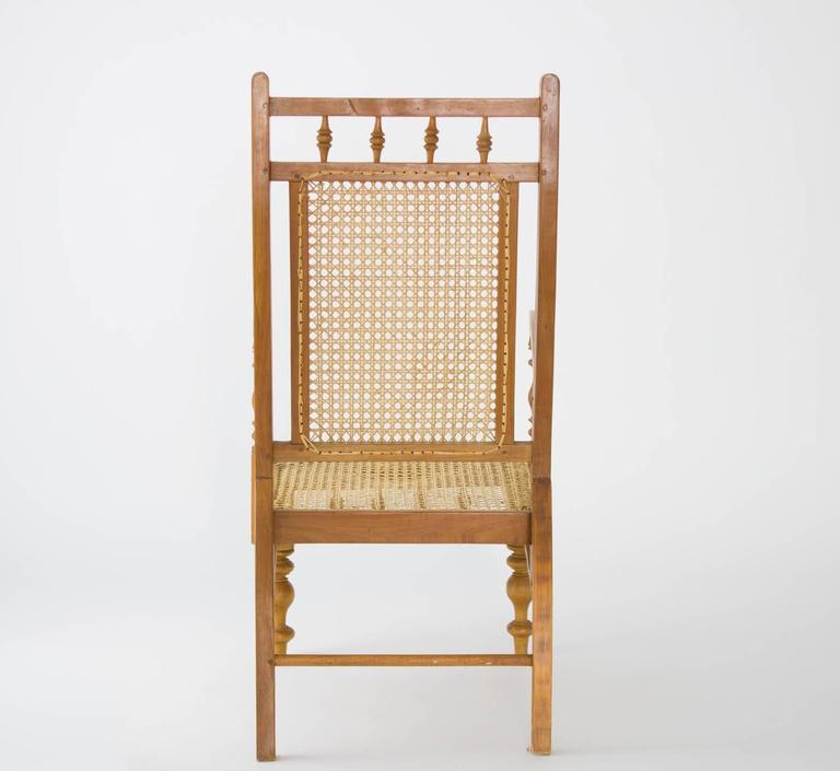 Early 20th Century Colonial Sri Lankan Satinwood Garden Chair In Excellent Condition For Sale In Southampton, NY