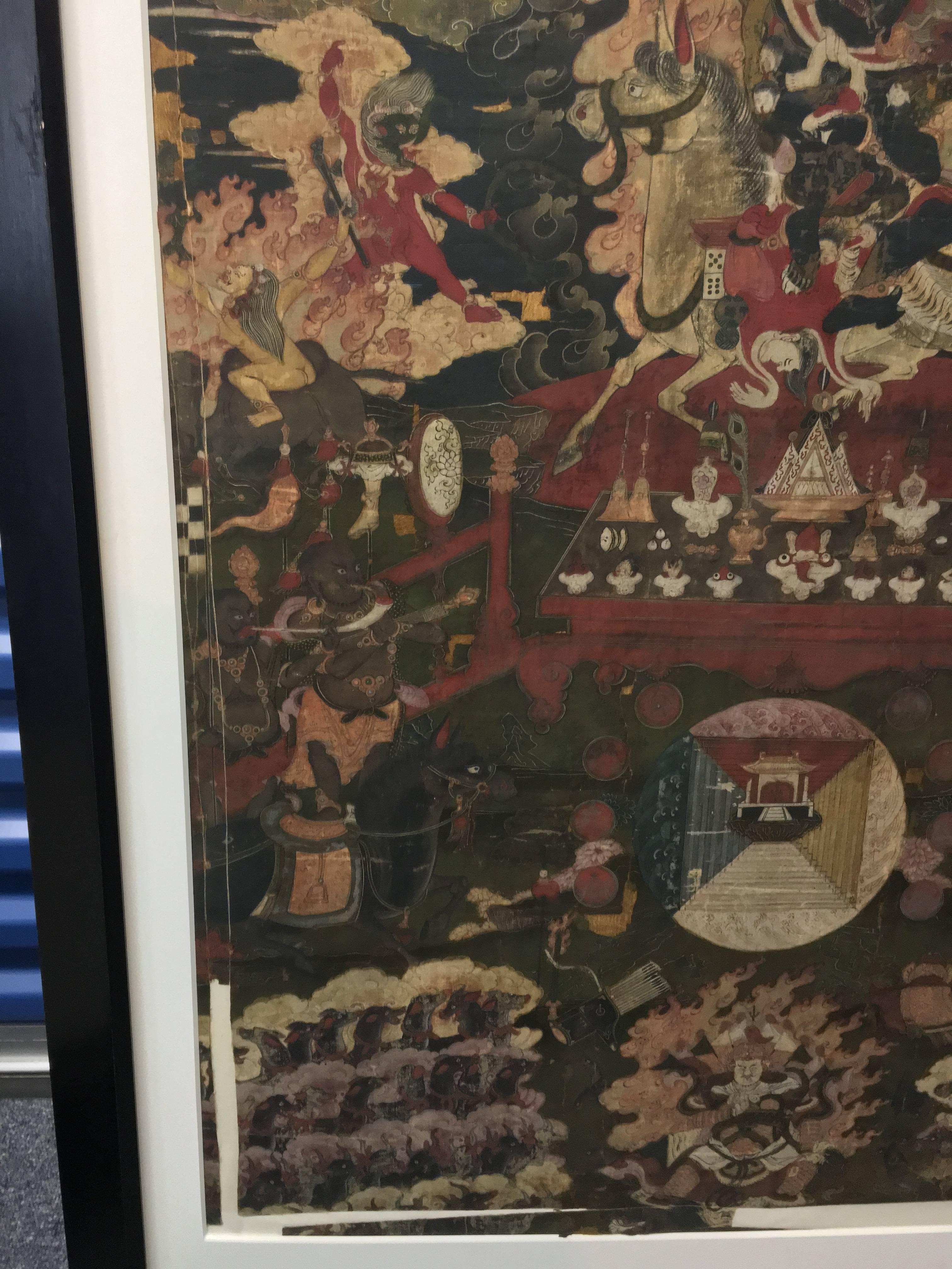 18th Century Tibetan Thangka Depicting Shri Devi Magzor Gyalmo 4