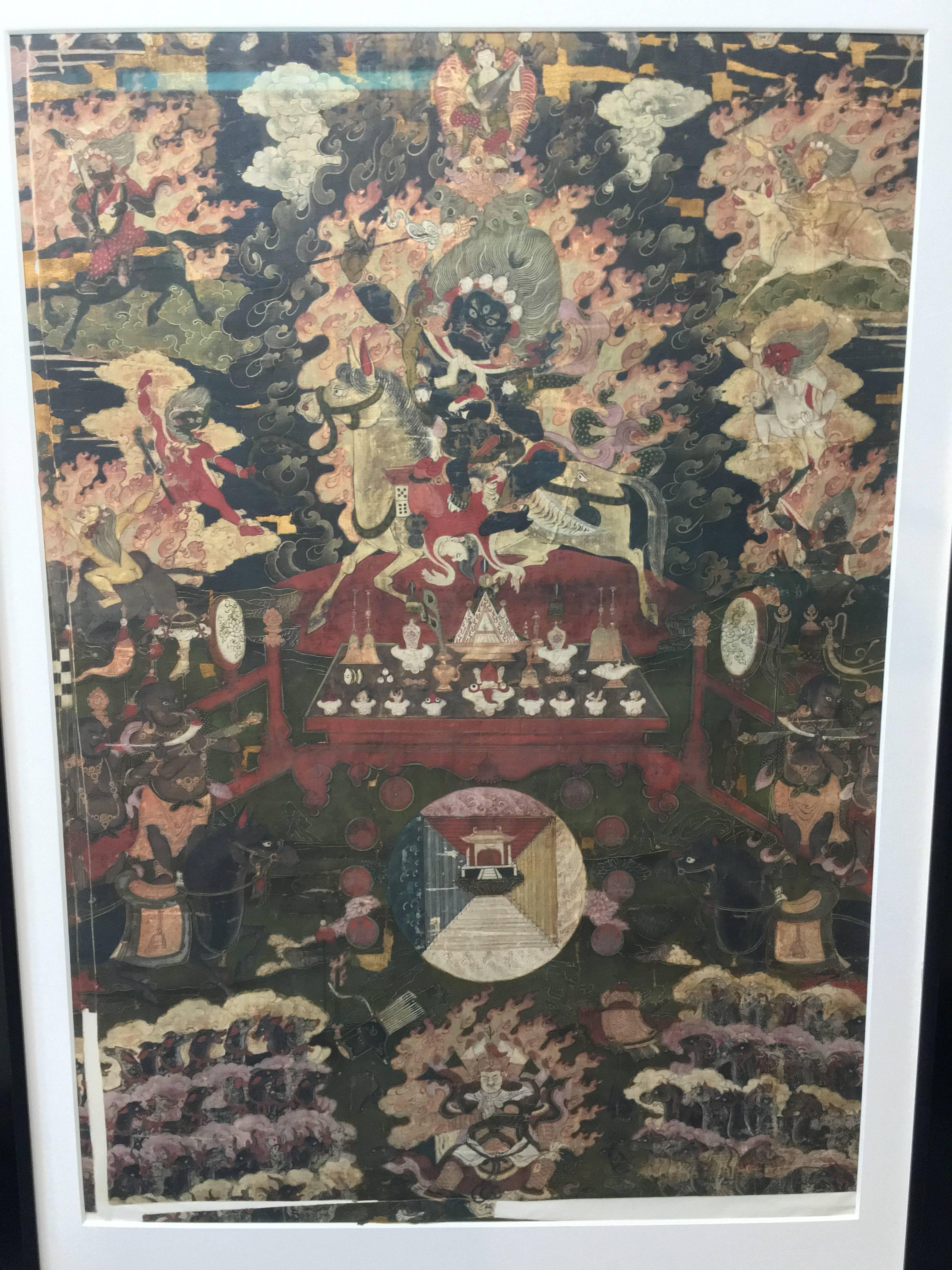 18th Century Tibetan Thangka Depicting Shri Devi Magzor Gyalmo 6