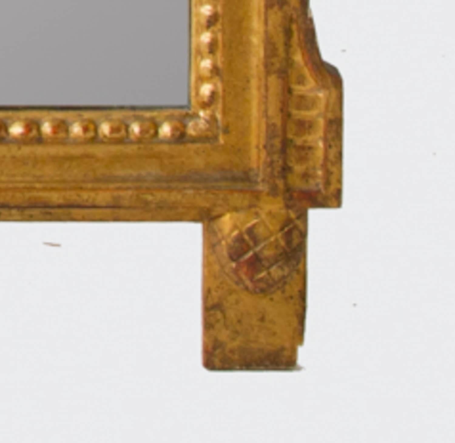 Suédois Miroir suédois en bois doré de la fin du XIXe siècle en vente