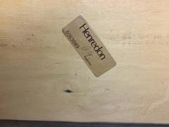 Large White Washed Oak and Bronze Mirror by Henredon