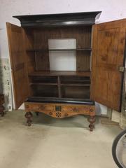 19th Century, Dutch Colonial Satinwood and Ebony Linen Press