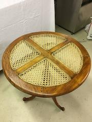 Late 19th Century Sri Lankan Caned Satinwood Table