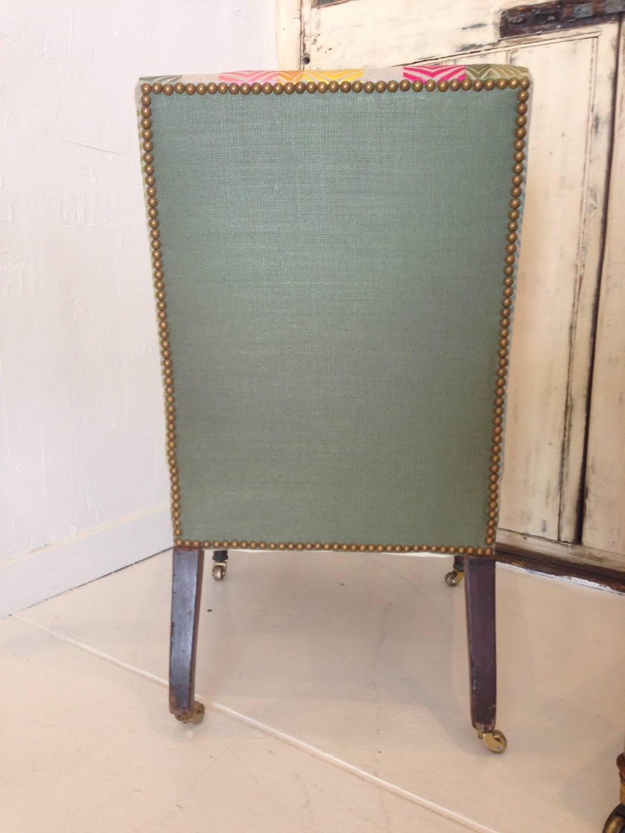 Early 20th Century English Square Back Side Chair For Sale 2