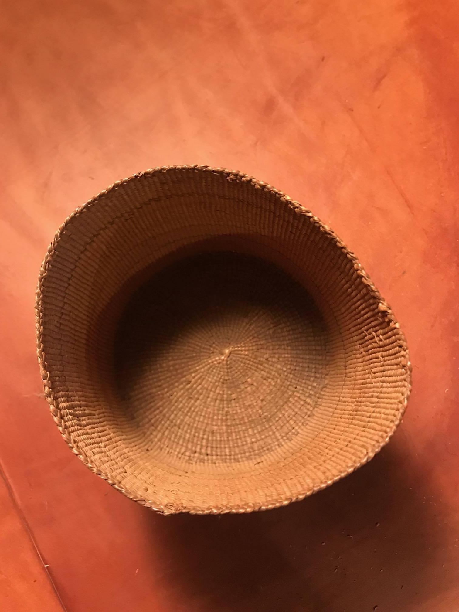 Hand-Woven Native American Tlinget Small Basket