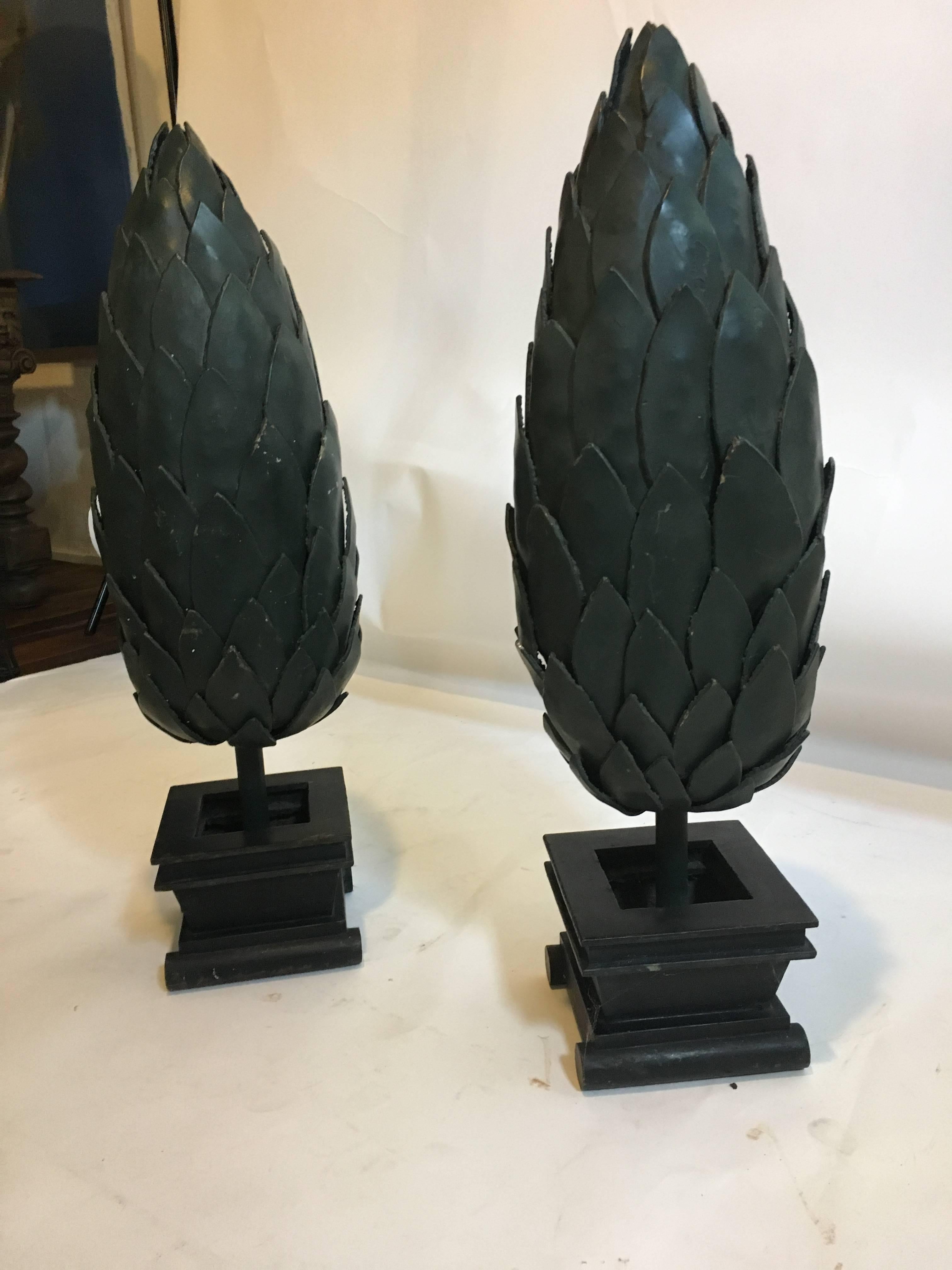 Iron Pair of Metal Topiaries