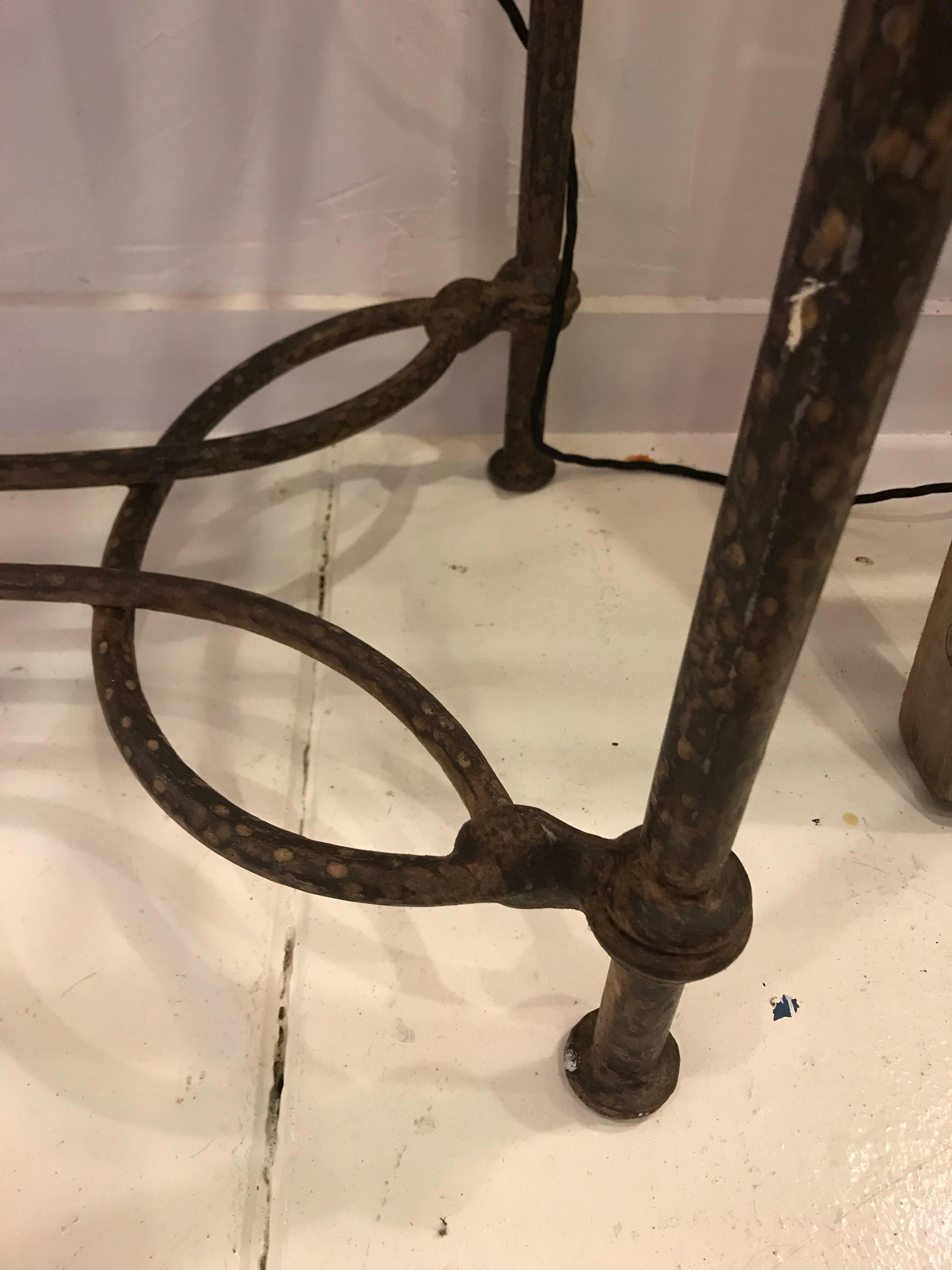 American Wrought Iron Console Table