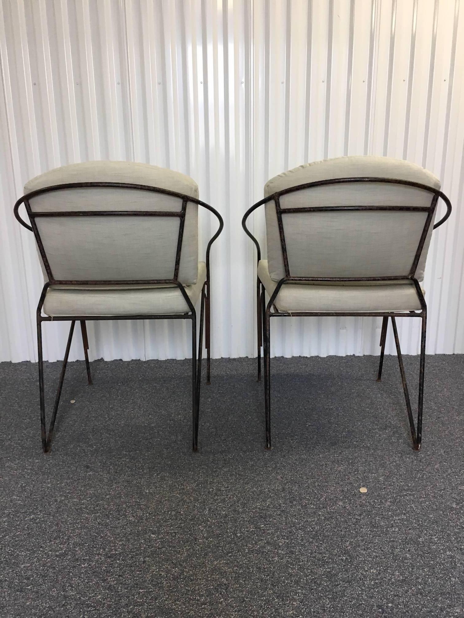 Pair of 19th c. French Iron Armchairs 2