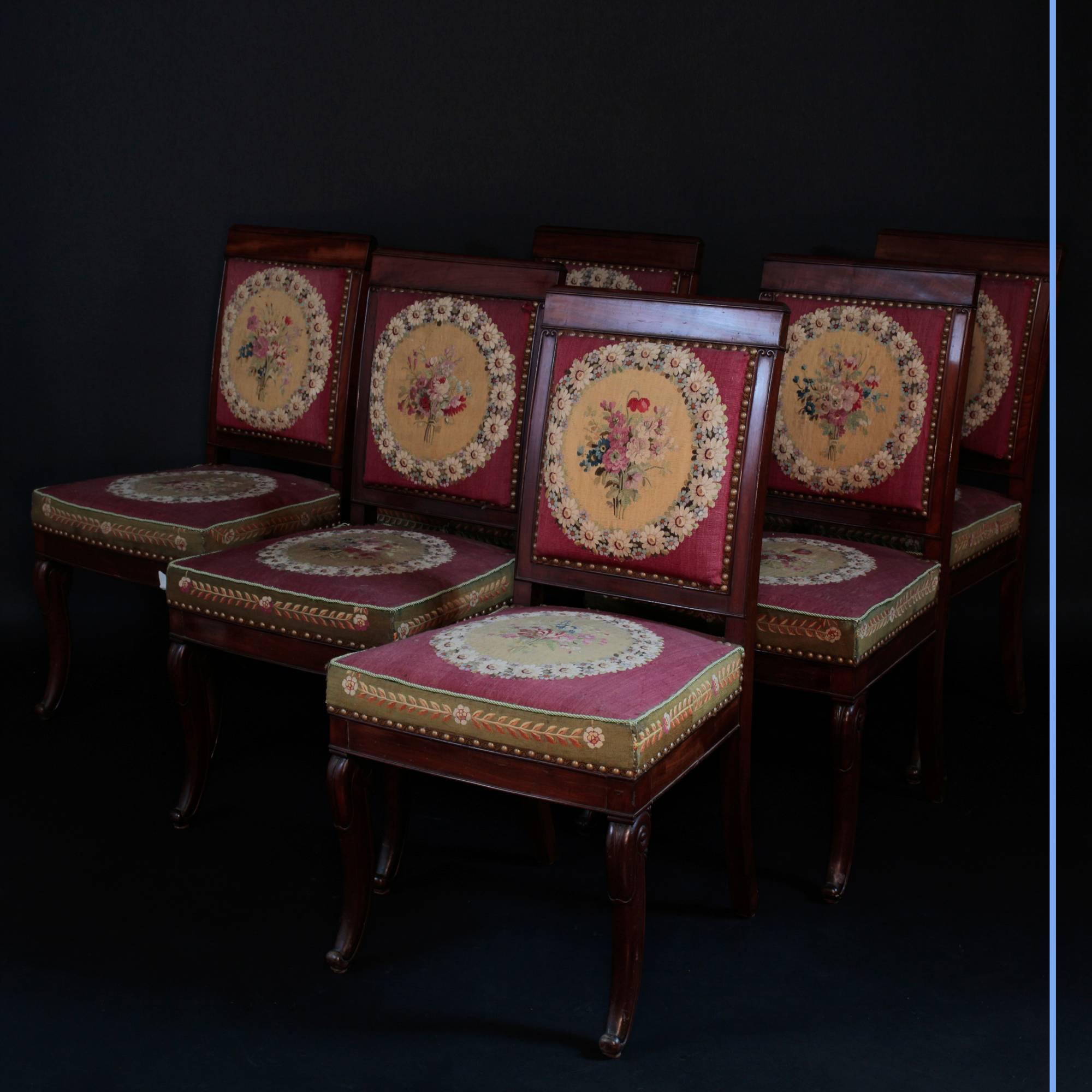 Tapestry Rare Set of Drawing Room Stately Furniture, 19th Century For Sale