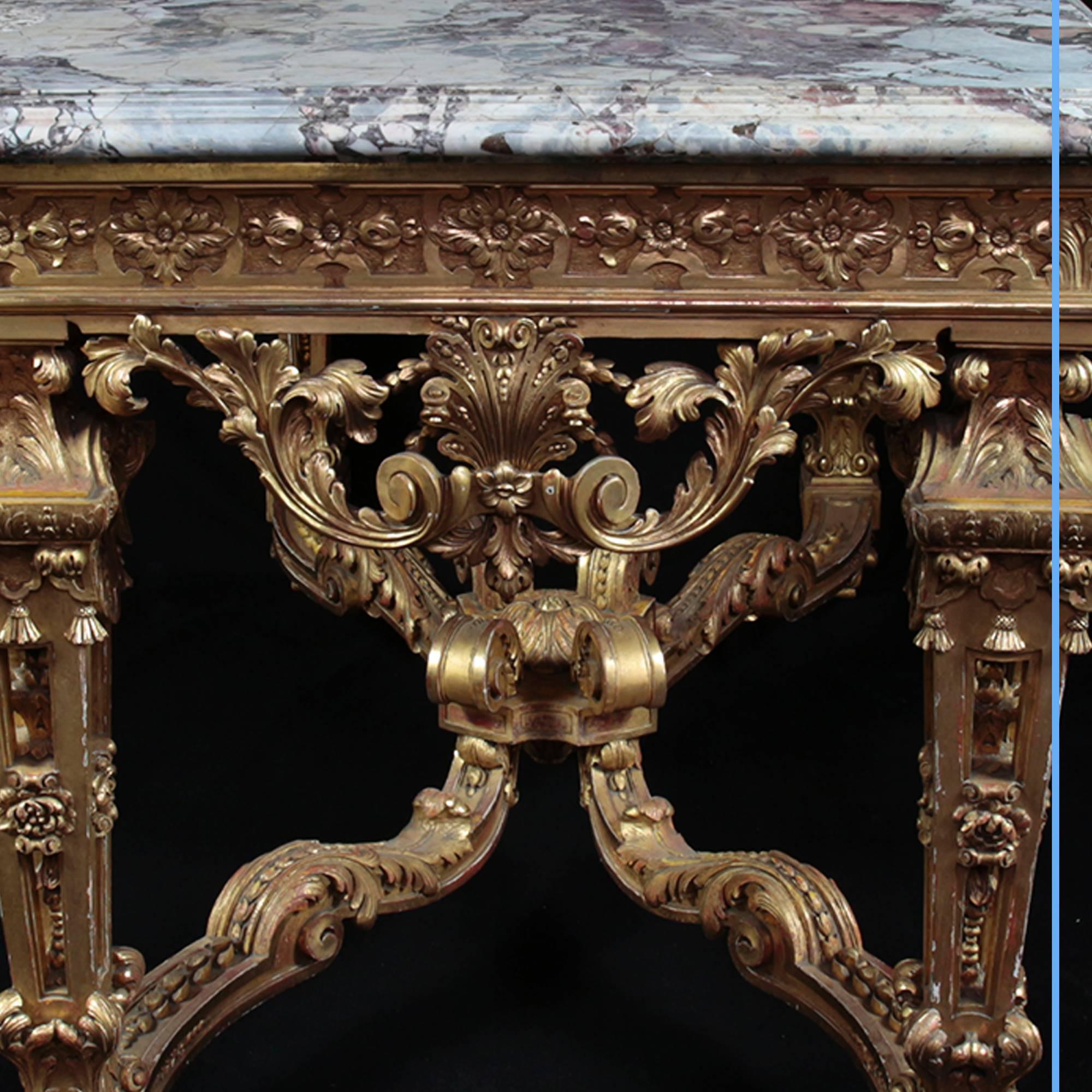Wall Console Table, 19th Century In Good Condition For Sale In Saint-Ouen, FR