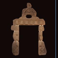 Monumental Knights Templar Commanderie Gate, Carved Granite Stone, 12th Century