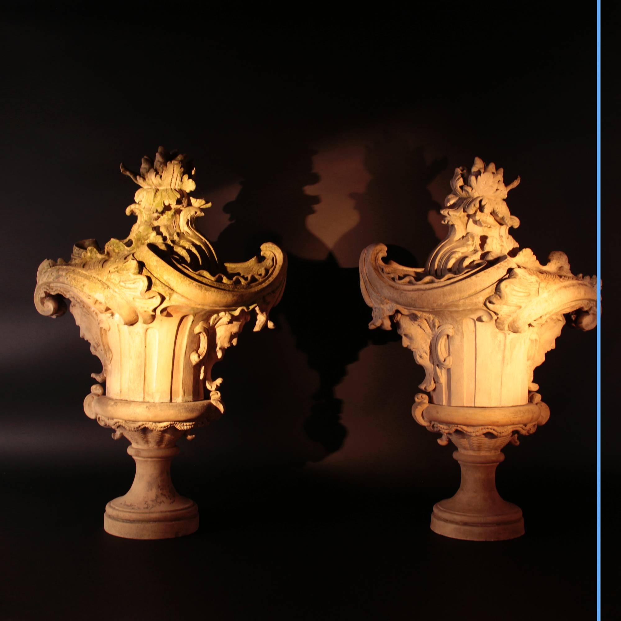 Powerful pair of rococo style 