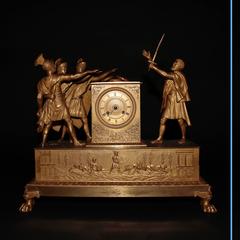 Clock "Oath of the Horatii", Signed "Lepine à Paris", Early 19th Century