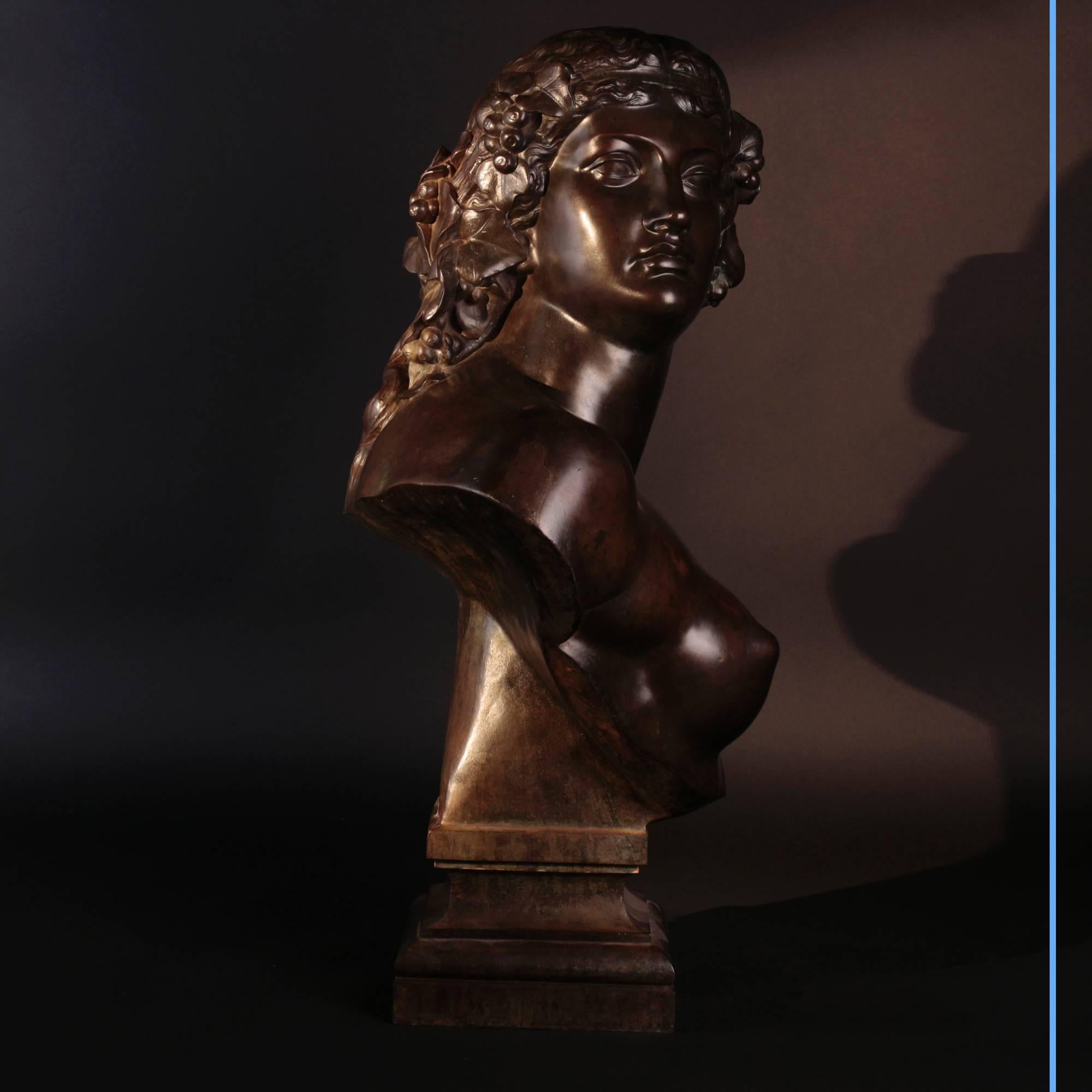 Bust of Ariadne, Jean-Baptiste, Known as Auguste Clésinger, 19th Century In Good Condition For Sale In Saint-Ouen, FR