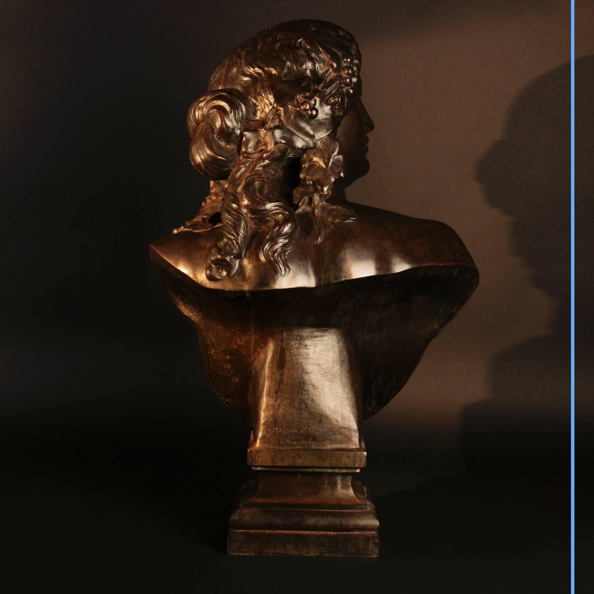 French Bust of Ariadne, Jean-Baptiste, Known as Auguste Clésinger, 19th Century For Sale
