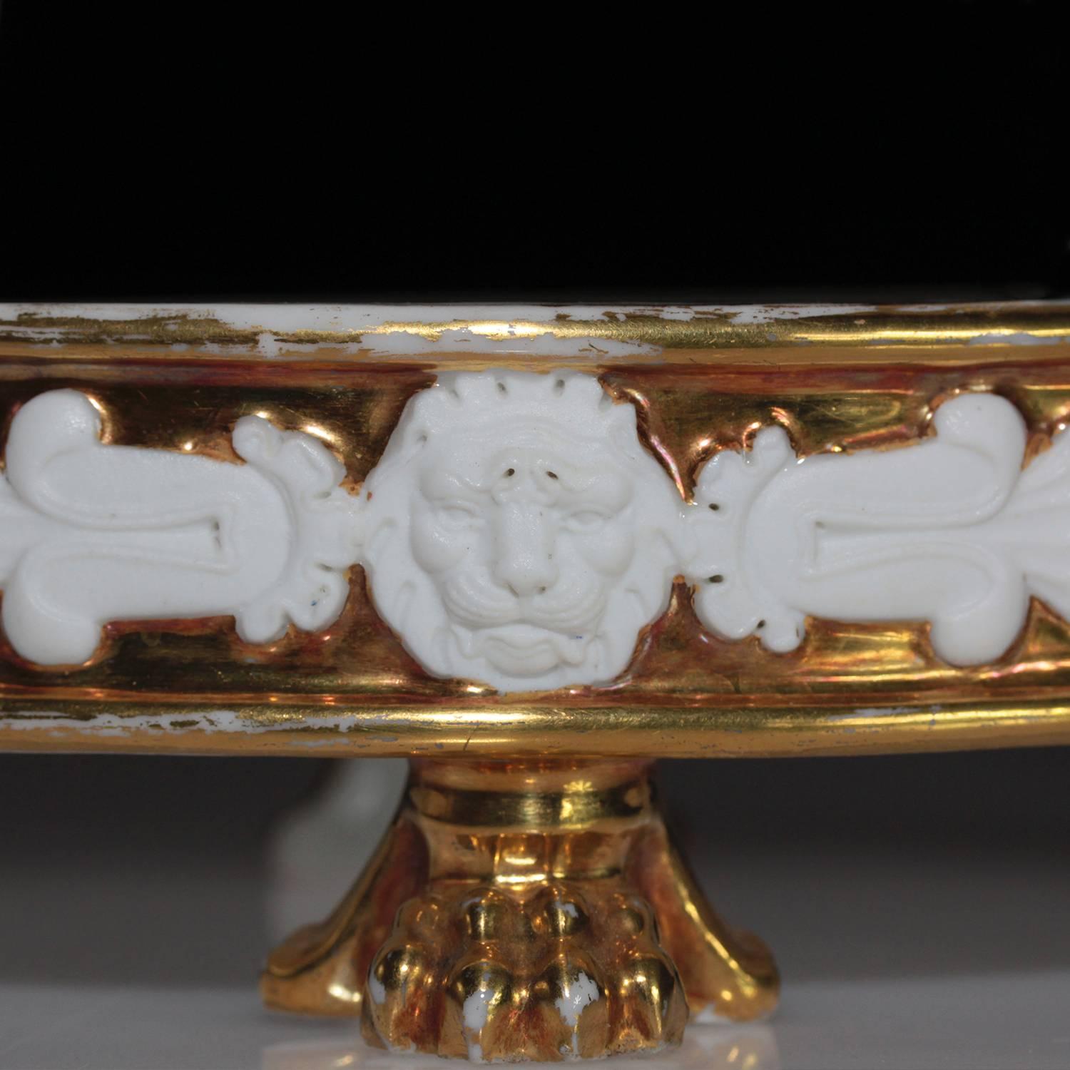 Mid-19th Century French Restoration Bisque Table Set Cup with Putti, 19th Century For Sale