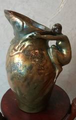 19th Century Art Nouveau Iridescent Ewer by Delphin Massier