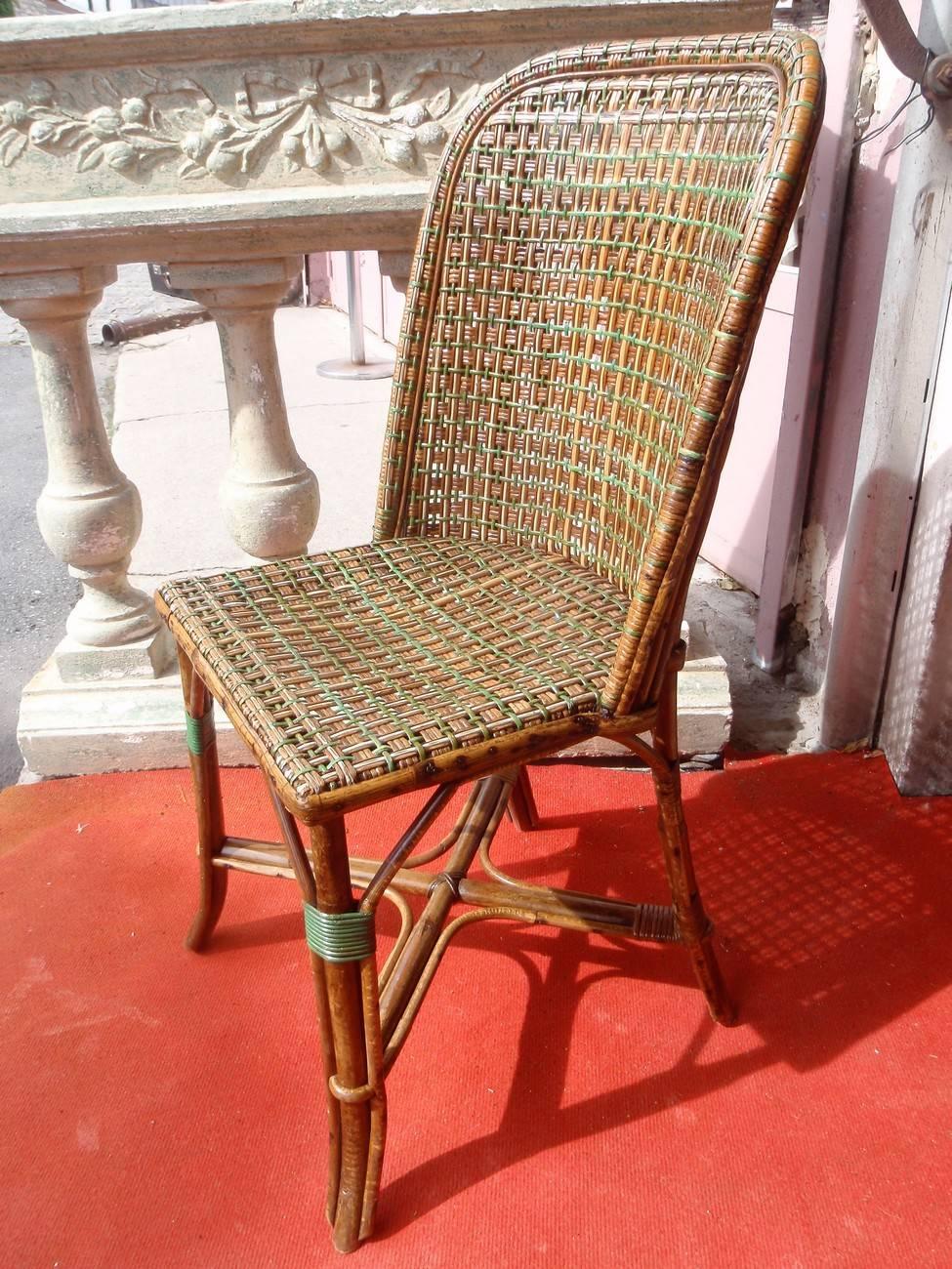 Natural Rattan Chair, French Manufacture, circa 1900-1920 For Sale 1