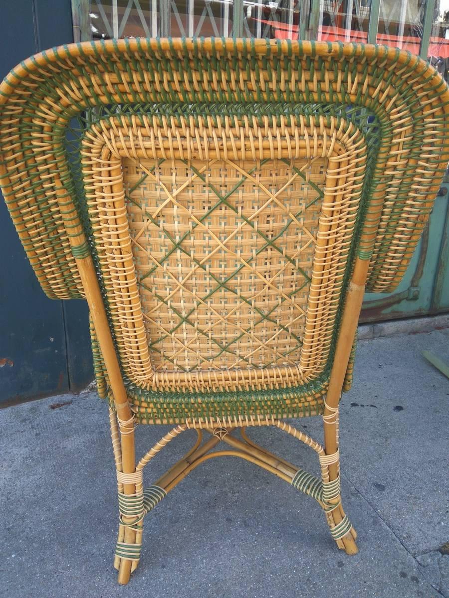 Perret and Vibert, Rattan Armchair, circa 1880 In Excellent Condition In Paris, FR