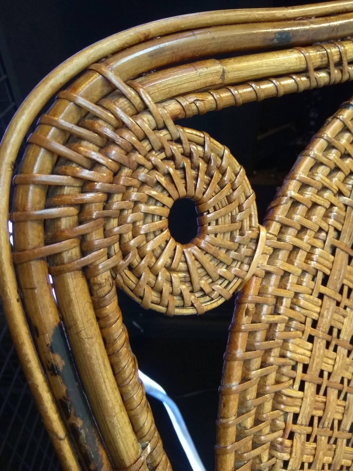 Perret & Vibert, Rattan Armchair, End of the 19th Century In Excellent Condition In Paris, FR
