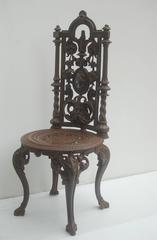 19th Century Napoleon III Cast Iron Chair