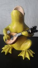 Jerome Massier, Majolica Musician Frog, circa 1900