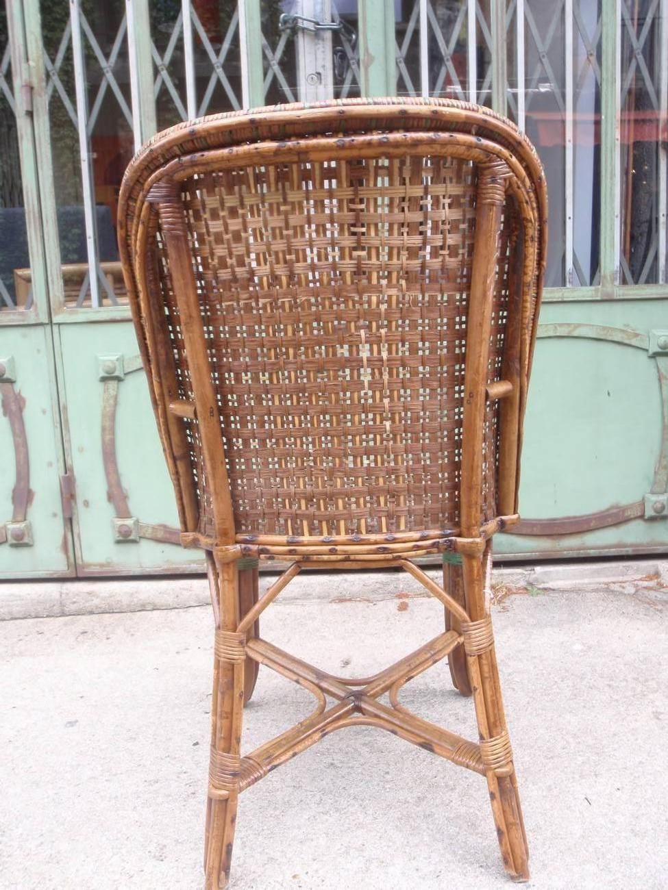 Natural Rattan Chair, French Manufacture, circa 1900-1920 In Excellent Condition For Sale In Paris, FR