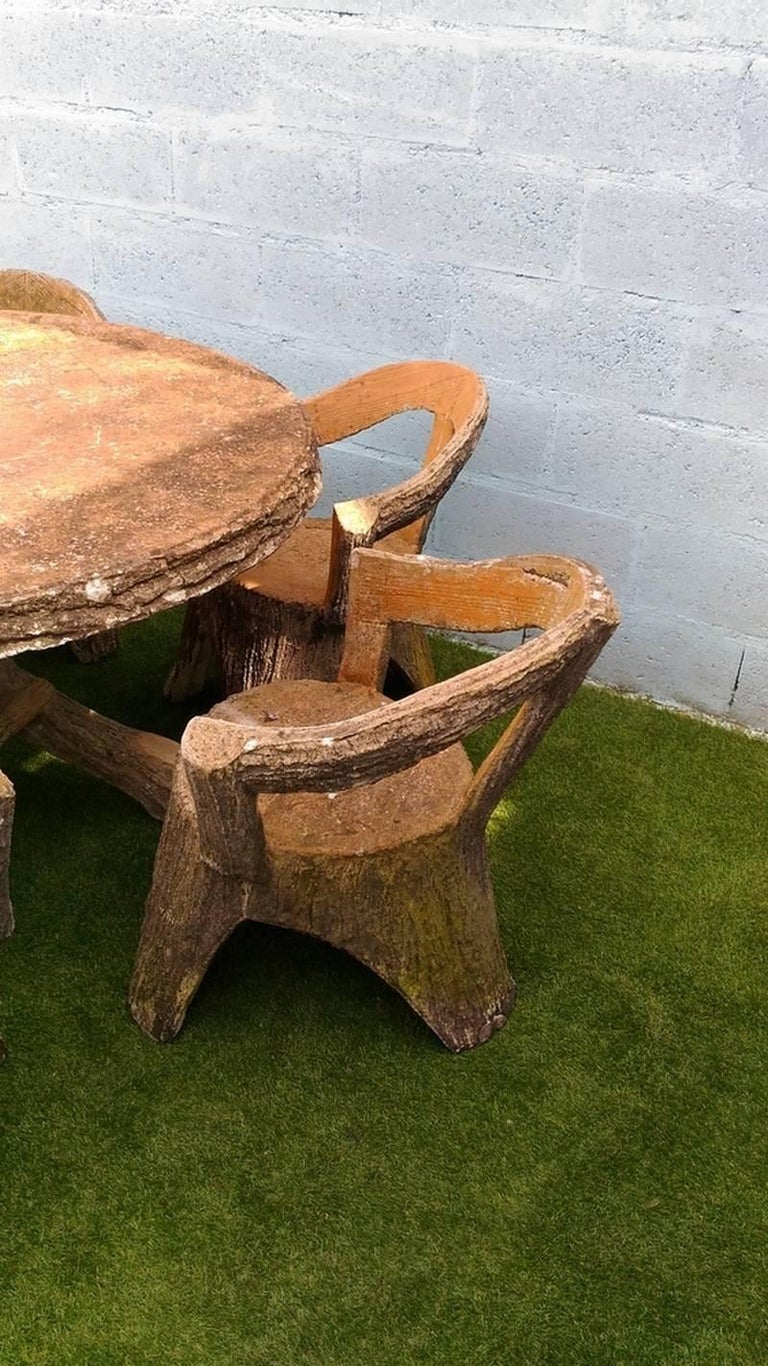 Cement Garden Furniture, circa 1950 at 1stDibs