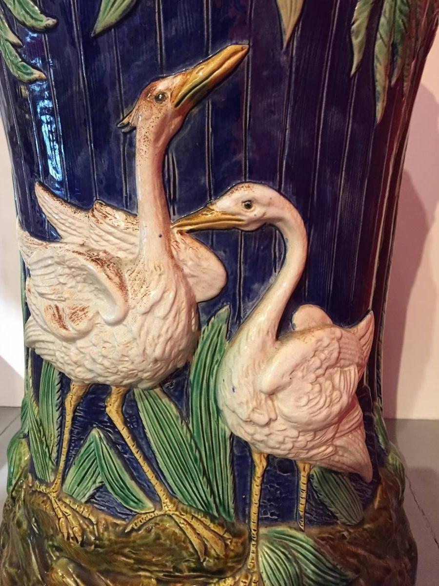 Late 19th Century Majolica Garden Seat, Thomas Forester & Sons