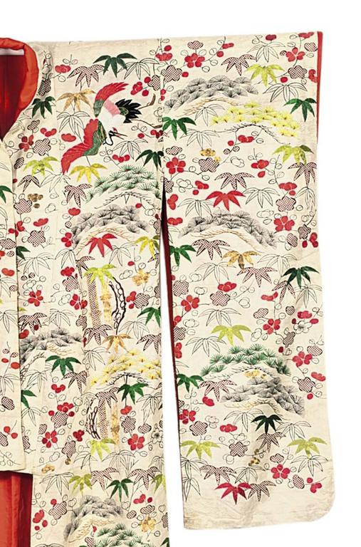 20th Century Japanese Ivory Wedding Kimono main image 1