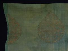 Antique Chinese Silk Textile Brocade Gilded, 13th-15th Century