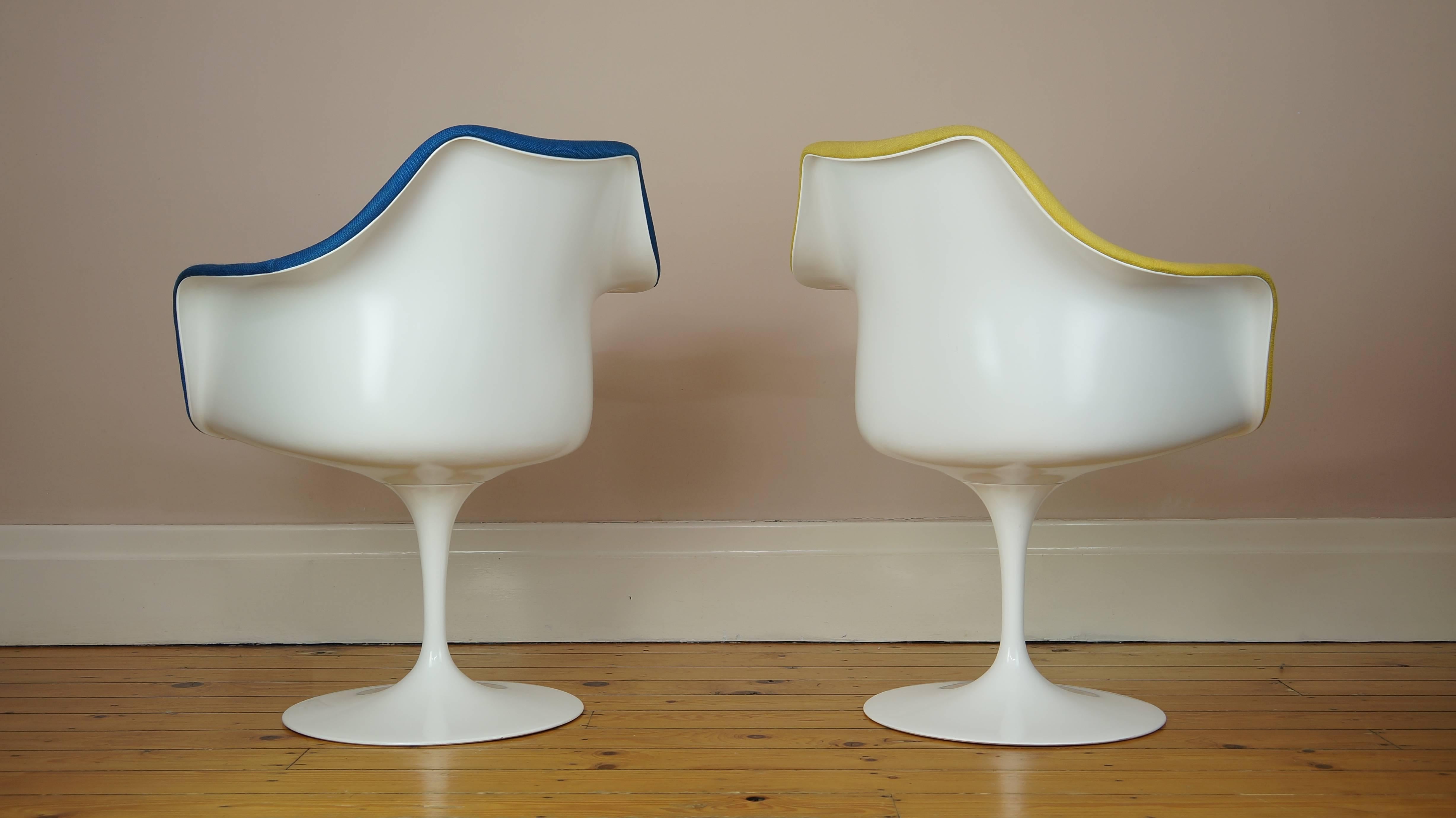 American Vintage Tulip Chair or Armchair by Eero Saarinen for Knoll, Yellow Upholstery