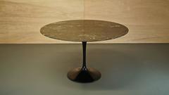 Eero Saarinen Black Nero Marble Tulip Dining Table for Knoll, Mid-Century