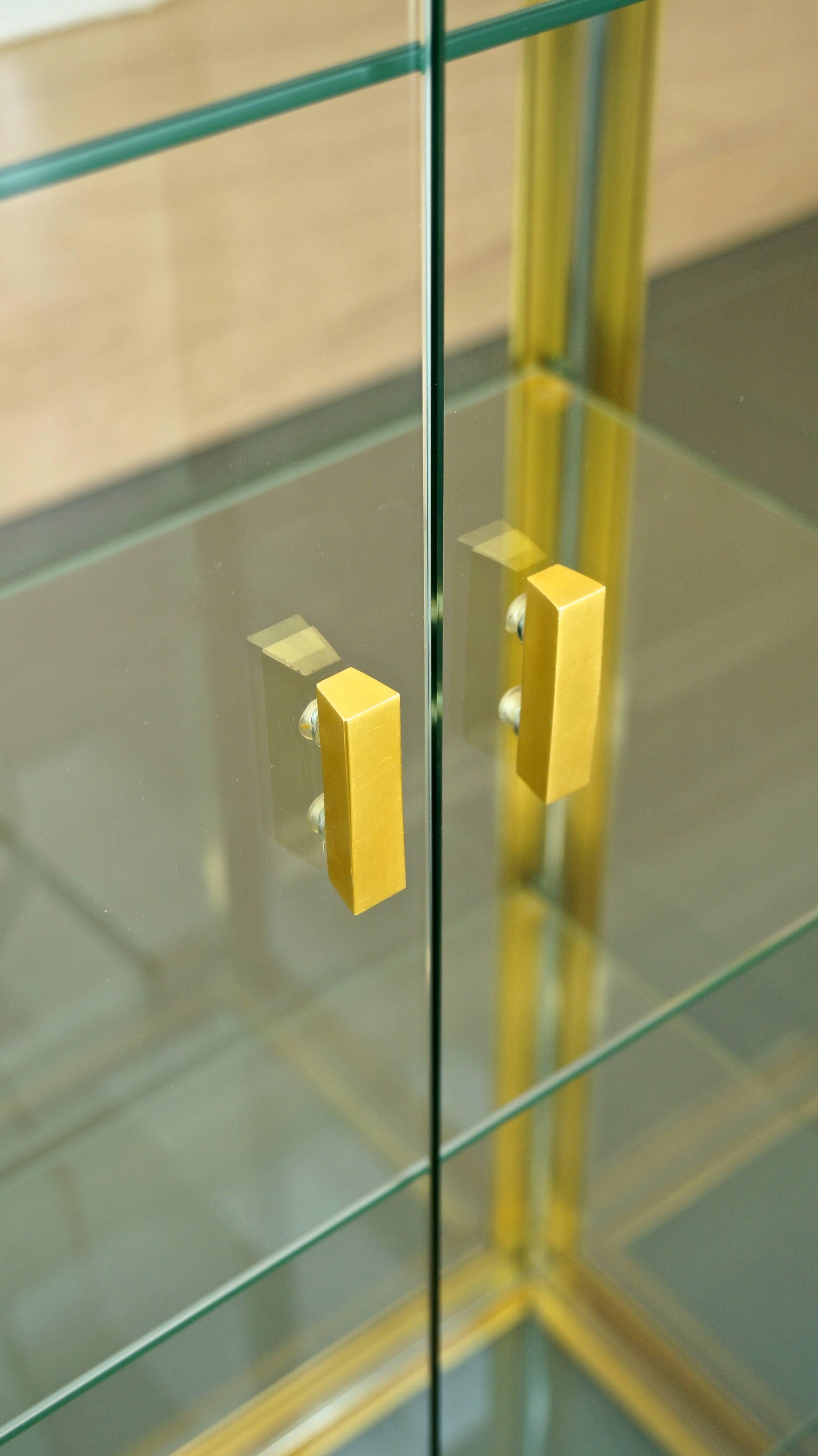 brass display cabinet