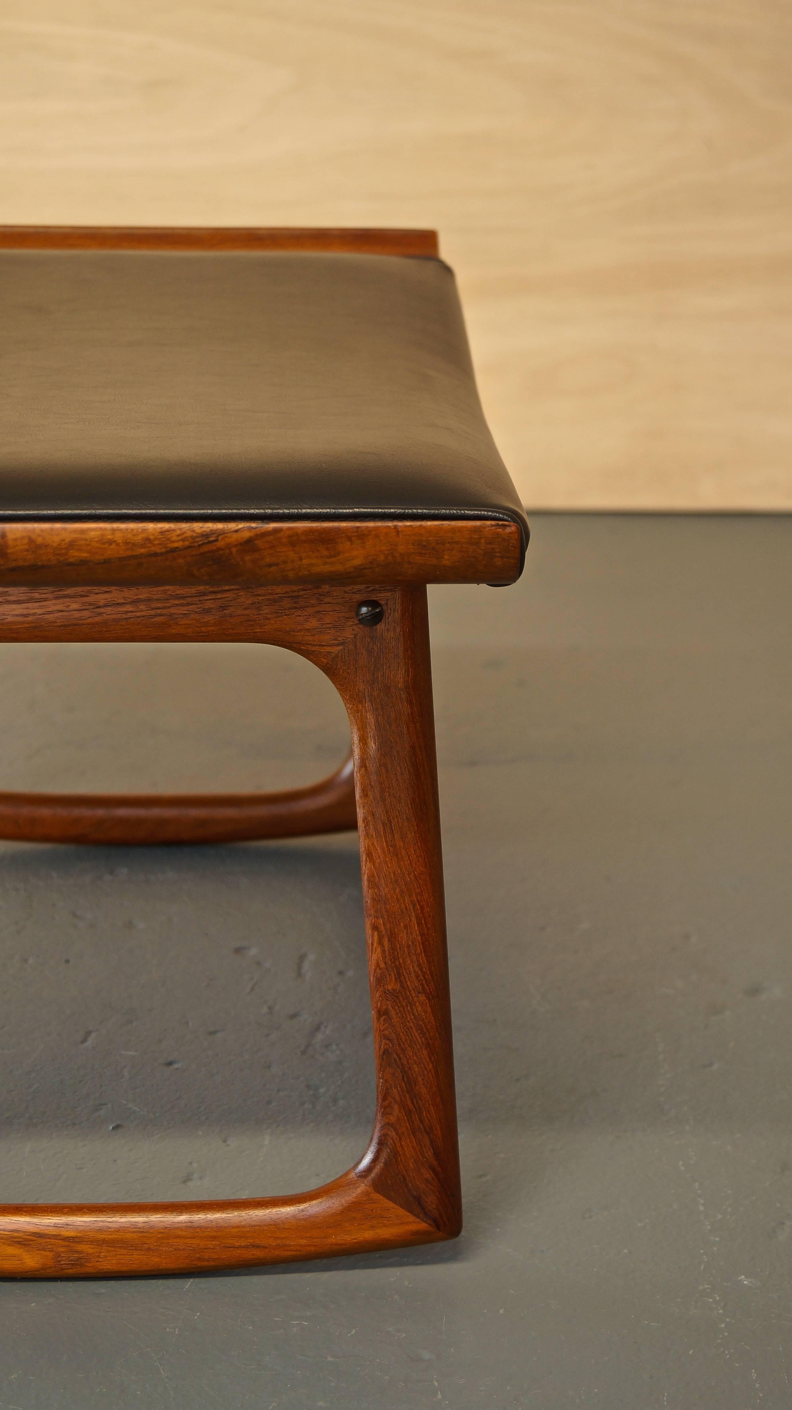 Pair of Rare 1960s Mid-Century Danish Teak Rocking Ottomans/Stools Finn Juhl 1