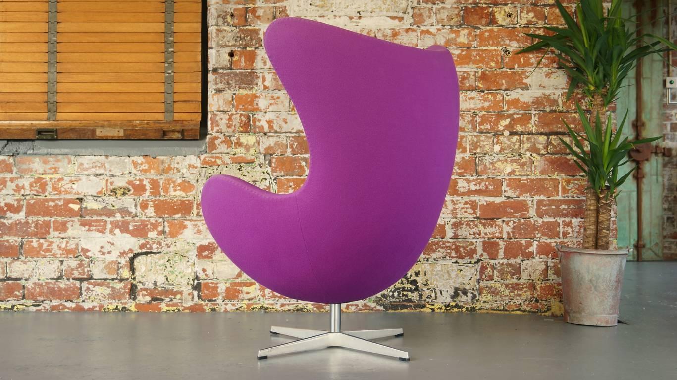purple egg chair